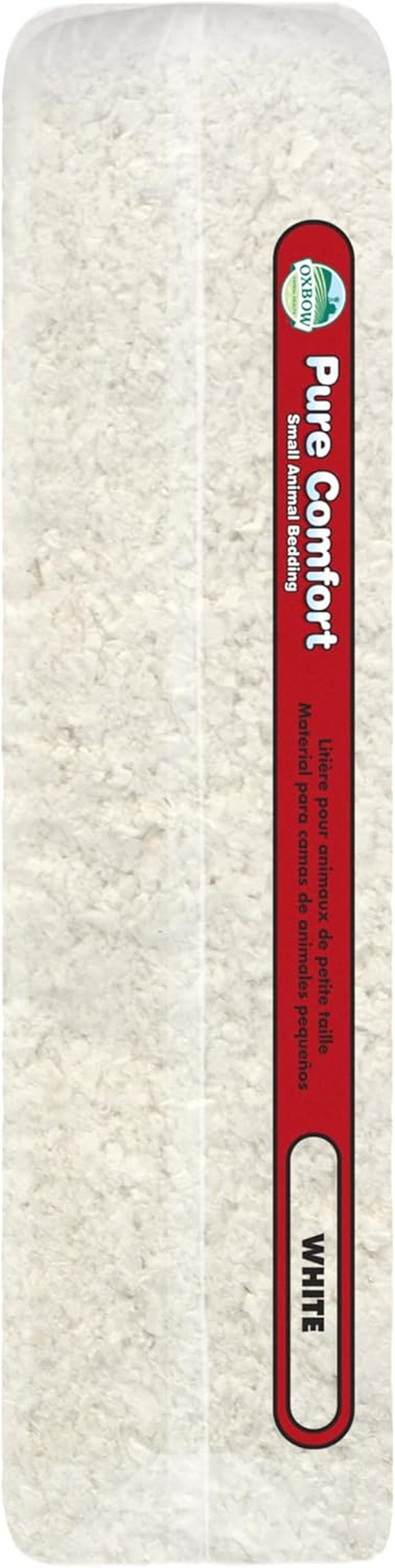 Pure Comfort Small Animal Bedding, Odor & Moisture Absorbent Litter for Bunny Litter Box, Low Dust Bedding for Guinea Pig Cage, White Paper, 36 Liter Bag