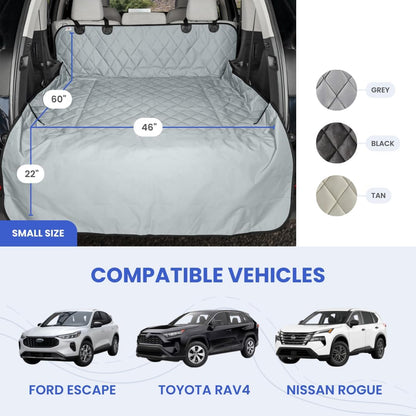 SUV Cargo Liner for Dogs – Dog Trunk Cover – Heavy-Duty, Waterproof Pet Seat Protector – Durable Cargo Liners for Dogs – Usa-Based Company - Small (Black)