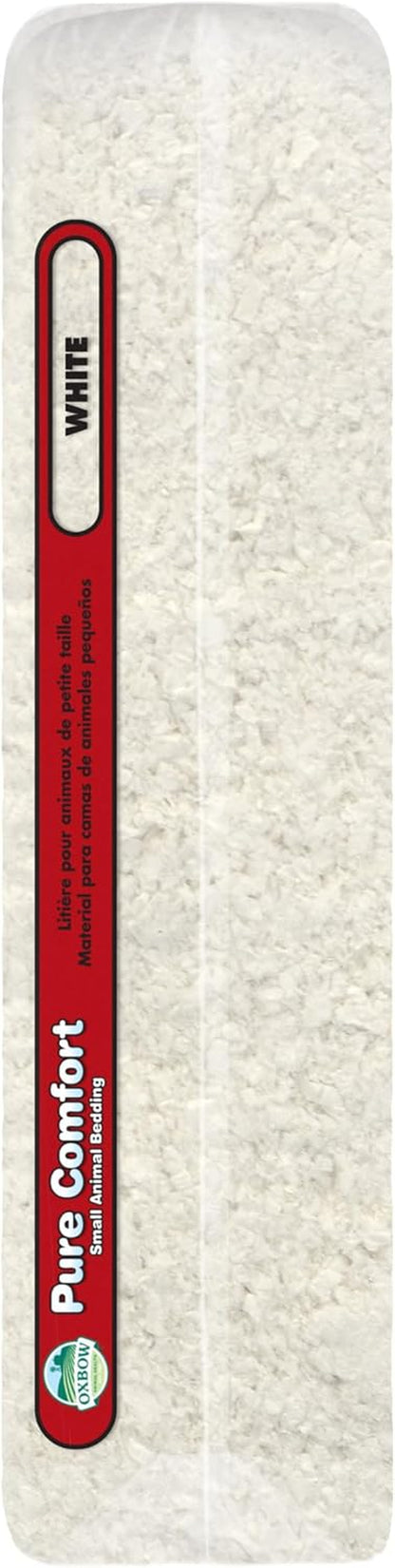Pure Comfort Small Animal Bedding, Odor & Moisture Absorbent Litter for Bunny Litter Box, Low Dust Bedding for Guinea Pig Cage, White Paper, 36 Liter Bag