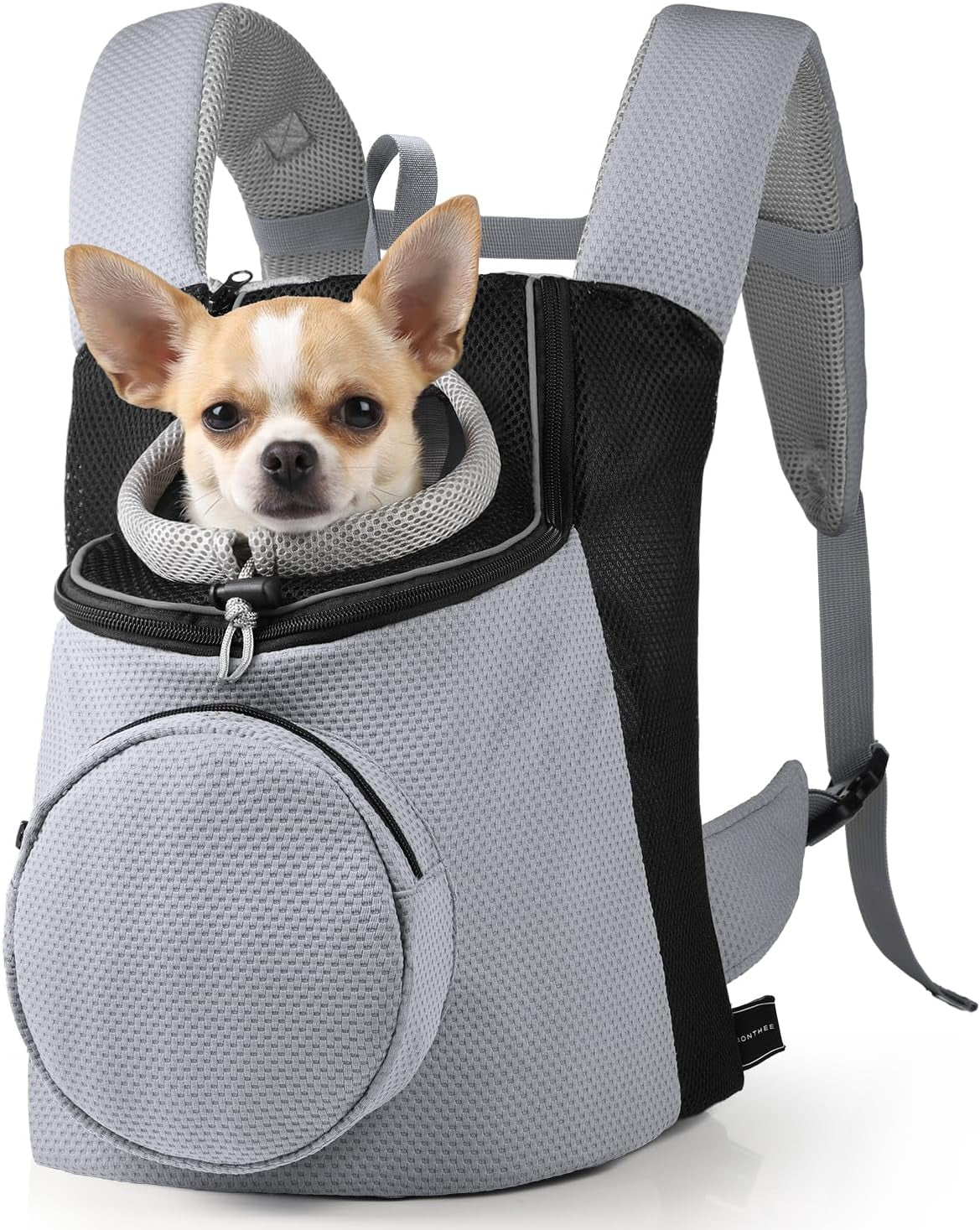 Pet Dog Backpack Carrier Small Pet Front Backpack,Ventilated Mesh Dog Travel Back Pack with Sturdy PE Bottom Support, Chest Buckle for Small Dogs & Cats, Outdoor Hiking for Pets up to 10 Lbs