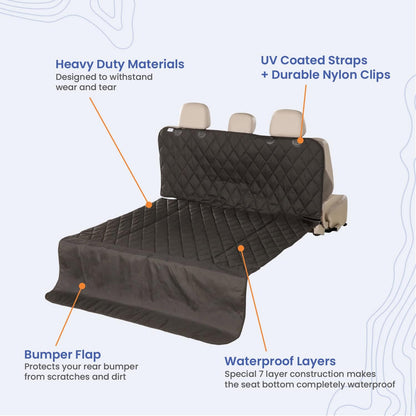 SUV Cargo Liner for Dogs – Dog Trunk Cover – Heavy-Duty, Waterproof Pet Seat Protector – Durable Cargo Liners for Dogs – Usa-Based Company - Small (Black)